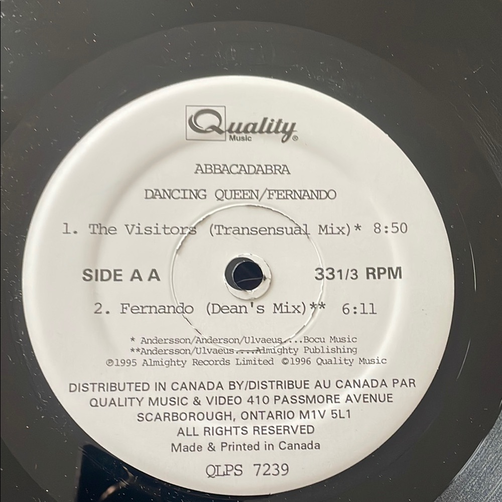 3/$30 Abbacadabra Vintage Vinyl Record- ABBA remixes